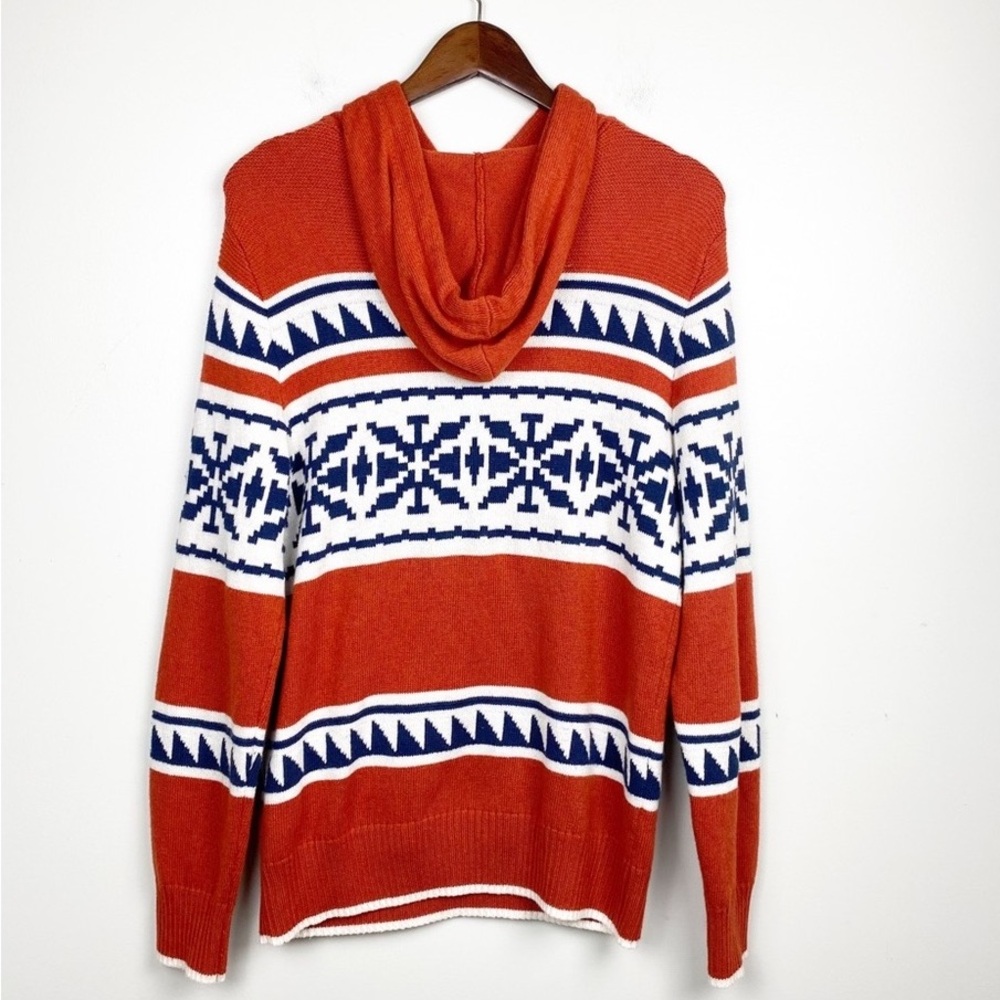 Men's Orange Patterned Sweater - image 2